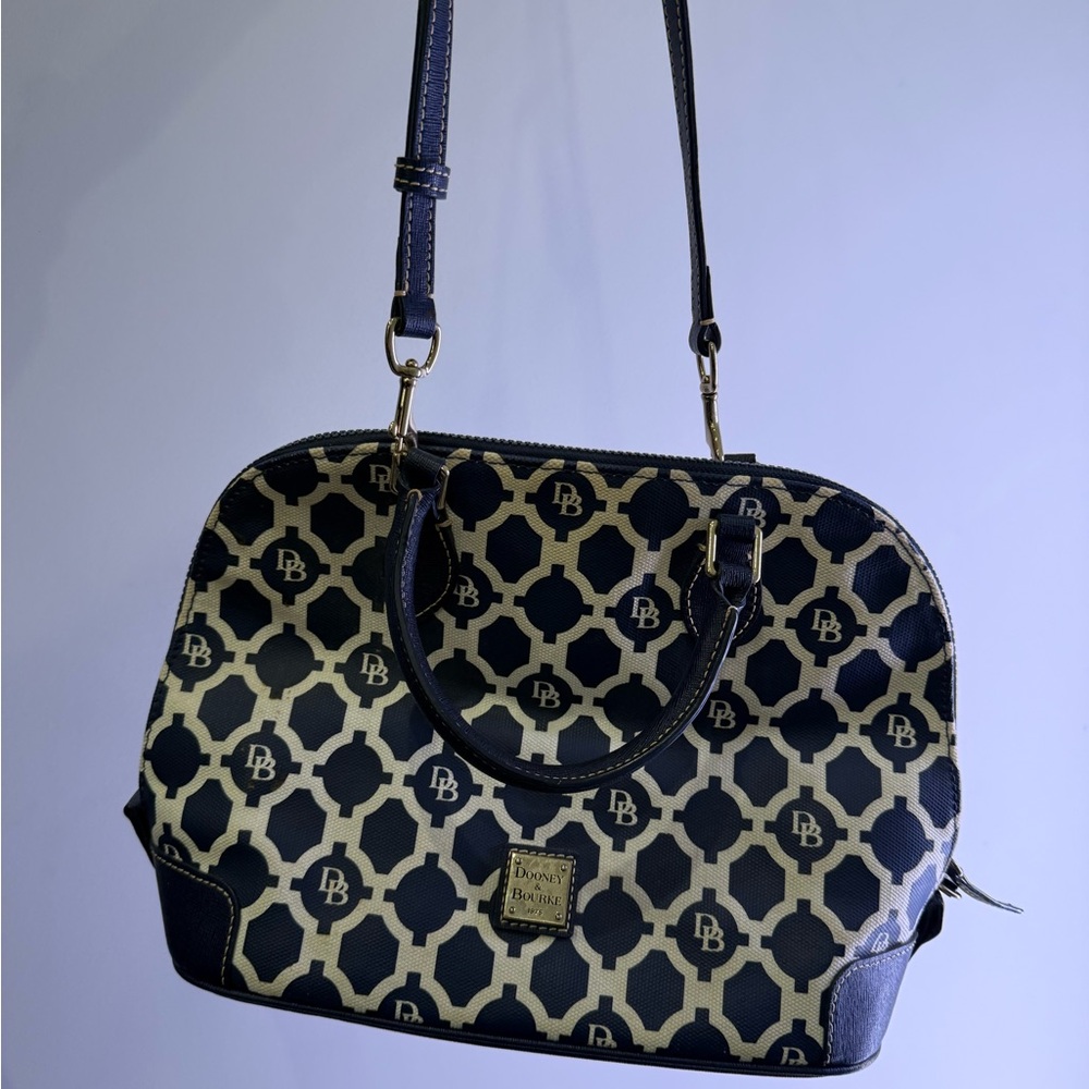 Dooney & Bourke Royal Blue and White Women's Bag & matching wallets